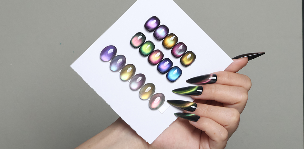 Rainbow Aurora Cat Eye Scene Color Card