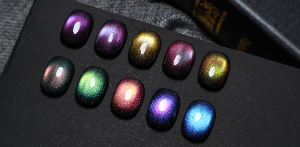 Rainbow Aurora Cat Eye Scene Color Card