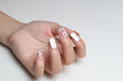 gel painted nails