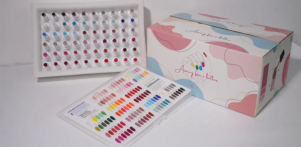 120 Colors Gel Nail Polish Collection Display