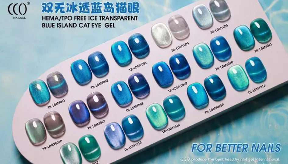 Ice Transparent Blue Island Cat Eye Gel