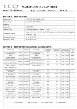 material safety dnta sheet