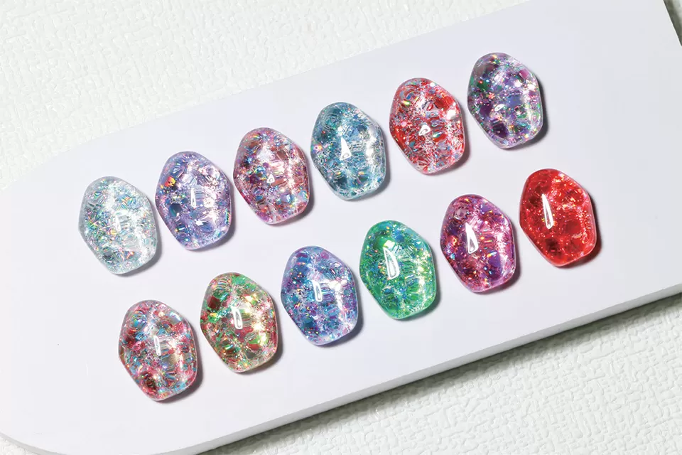 Rainbow Glitter Gel