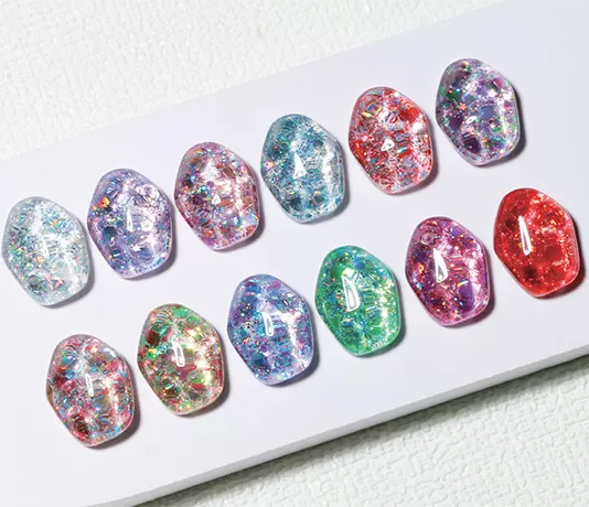 Rainbow Glitter Gel